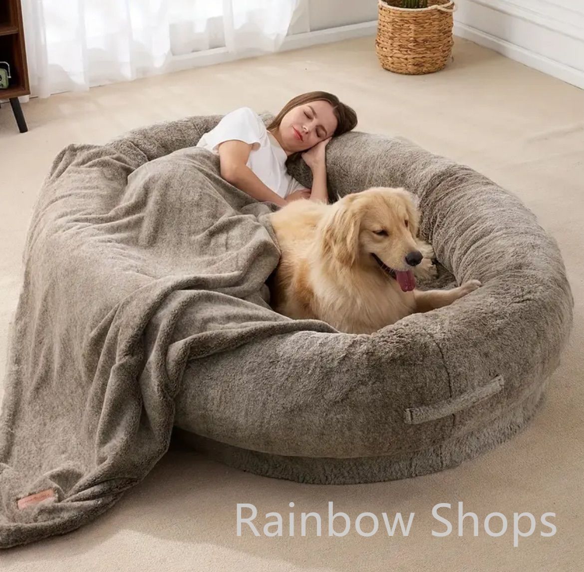 犬用ベッド ふわふわ 夏用 大型犬 ベッド 安眠 人間用の犬用ベッド ビーンバ ドーム型 大型人間用 犬用ベッド 大人サイズの犬用ベッド