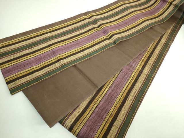 平和屋本店■極上　本場筑前博多織　草木染　手織工房　染匠：小森久　全通柄袋帯　間道　本草木染　証紙・共箱付き　逸品　DZAB1287kh5 平和屋本店□極上 本場筑前博多織 草木染 手織工房 染匠：小森久 全通