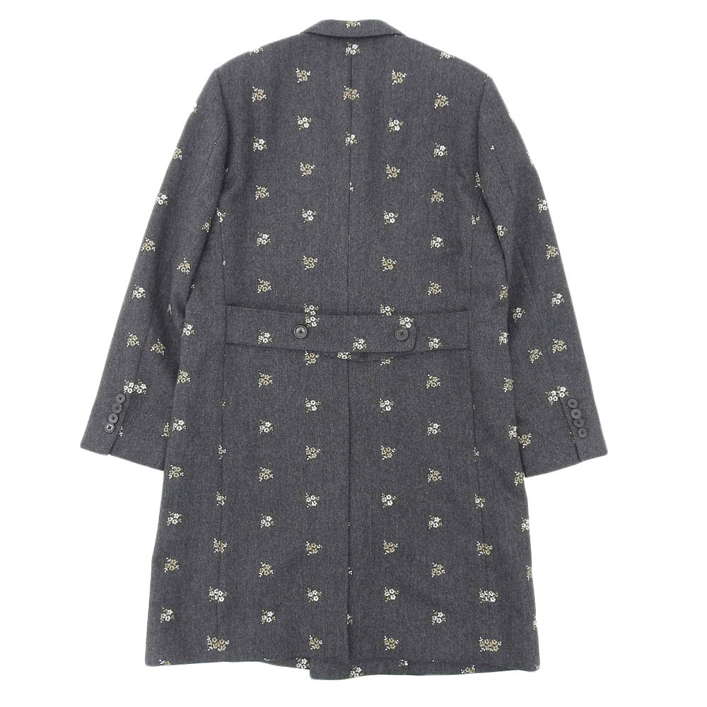 ドルチェ&ガッバーナ DOLCE&GABBANA ドット柄刺繍 中綿ジップアップブルゾン リブニット切替 44 グレー系 美品【I1-2037】 ドルチェ＆ガッバーナ」のドット柄ワンピースで、冬のモノトーンルック