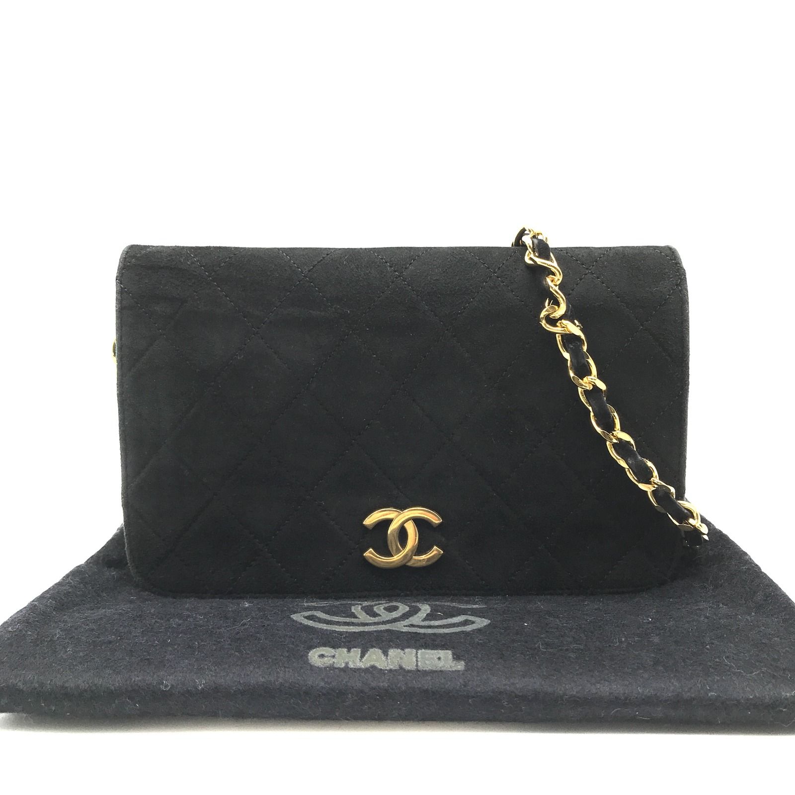 良品 CHANEL シャネル ミニ マトラッセ スエード ココマーク プッシュターンロック チェーン ショルダー バッグ ブラック a2431 良品 CHANEL シャネル ミニ マトラッセ スエード ココマーク プッシュ