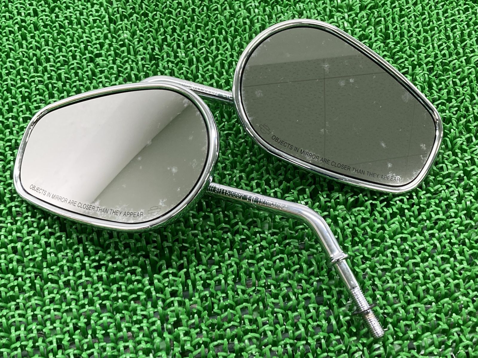 ハーレーダビッドソン　純正ミラー左右 バックミラー ミラー ハーレー純正タイプ ショートステム(左右ペア