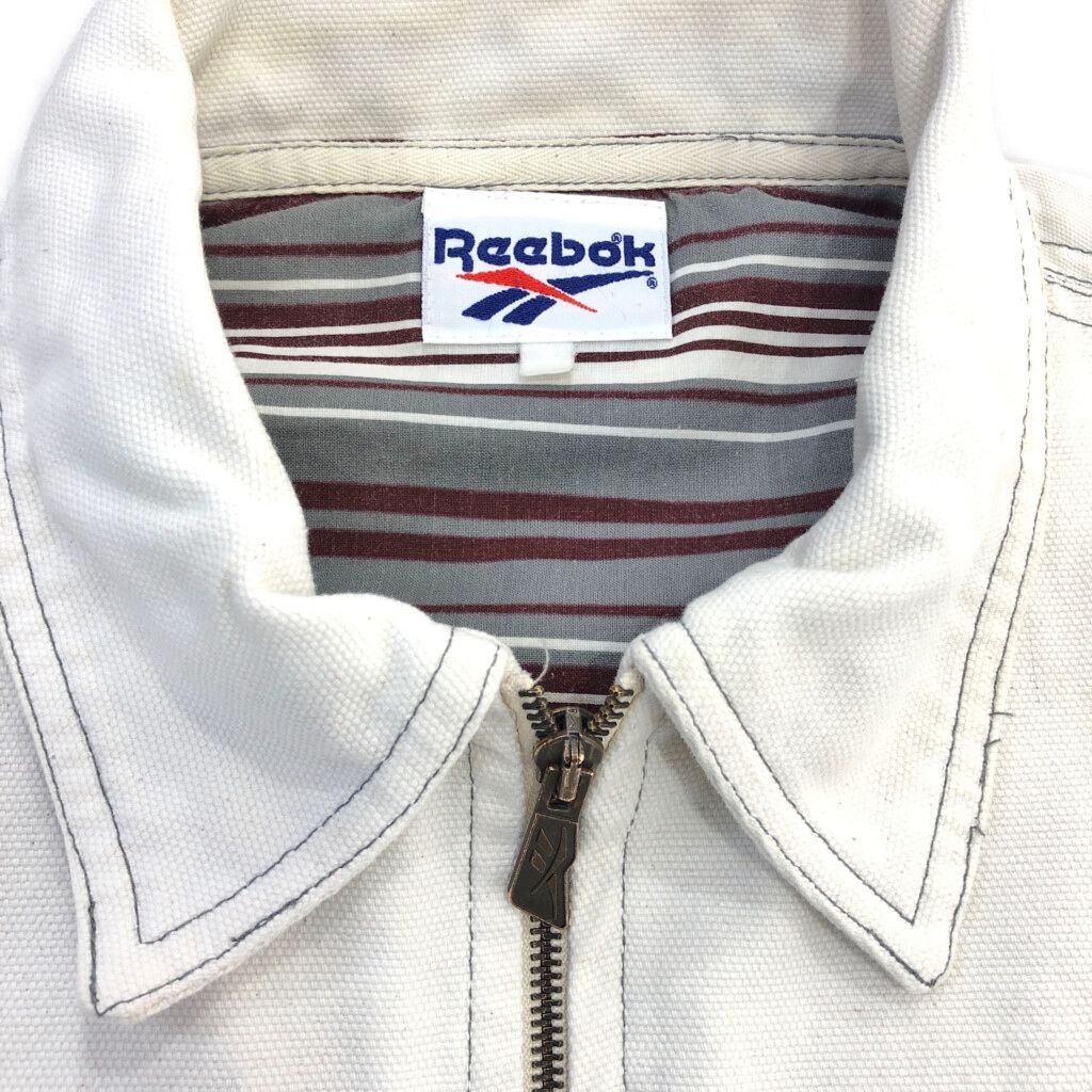 90年代 Reebok リーボック コットンキャンバスジャケット ホワイト