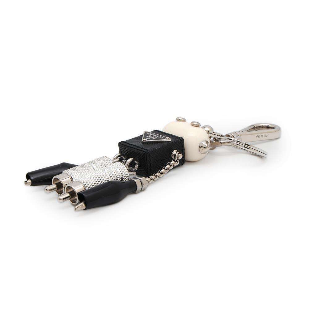 PRADA Robot サフィアーノ レザー メタル バッグチャーム L068 PRADA Robot サフィアーノ レザー メタル バッグチャーム L068