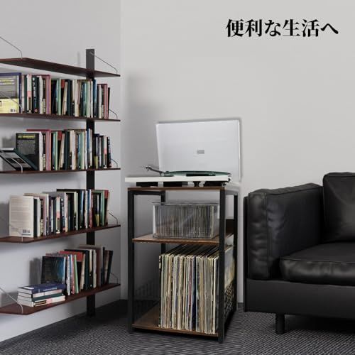 新品 レコードプレーヤースタンド レコードラック レコード