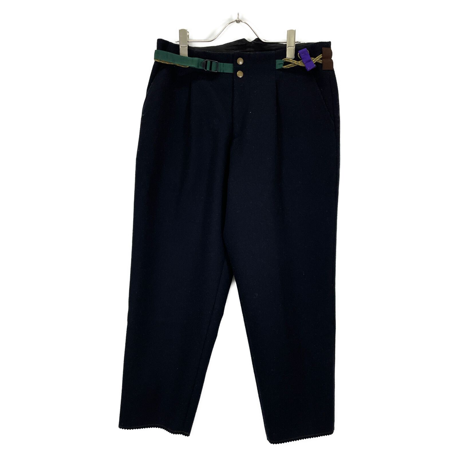 kolor カラー 19WCM-P02102 ネイビー ウール×カシミヤ ウエスト