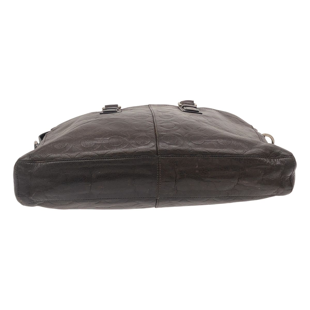 COACH コーチ オプアート レザー ワンショルダーバッグ 肩掛け ブラック