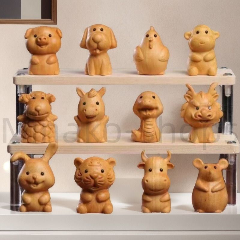 と*き様 動物モチーフの立体オブジェ 12個セット　干支勢揃い 動物モチーフの立体オブジェ 12個セット 干支勢揃い