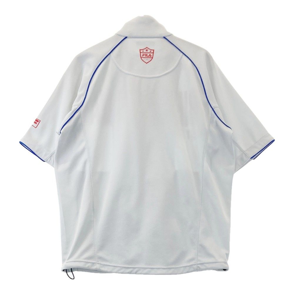 サイズ：M FILA GOLF フィラゴルフ  半袖ジャケット  ブルー系 [240101414942] ゴルフウェア メンズ ストスト サイズ：M FILA GOLF フィラゴルフ 半袖ジャケット ブルー系