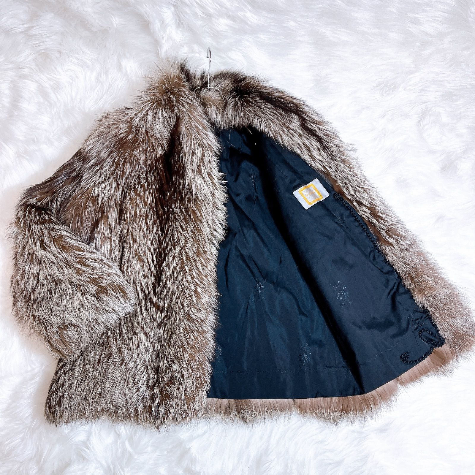 シルバーフォックスファーコート 金タグ