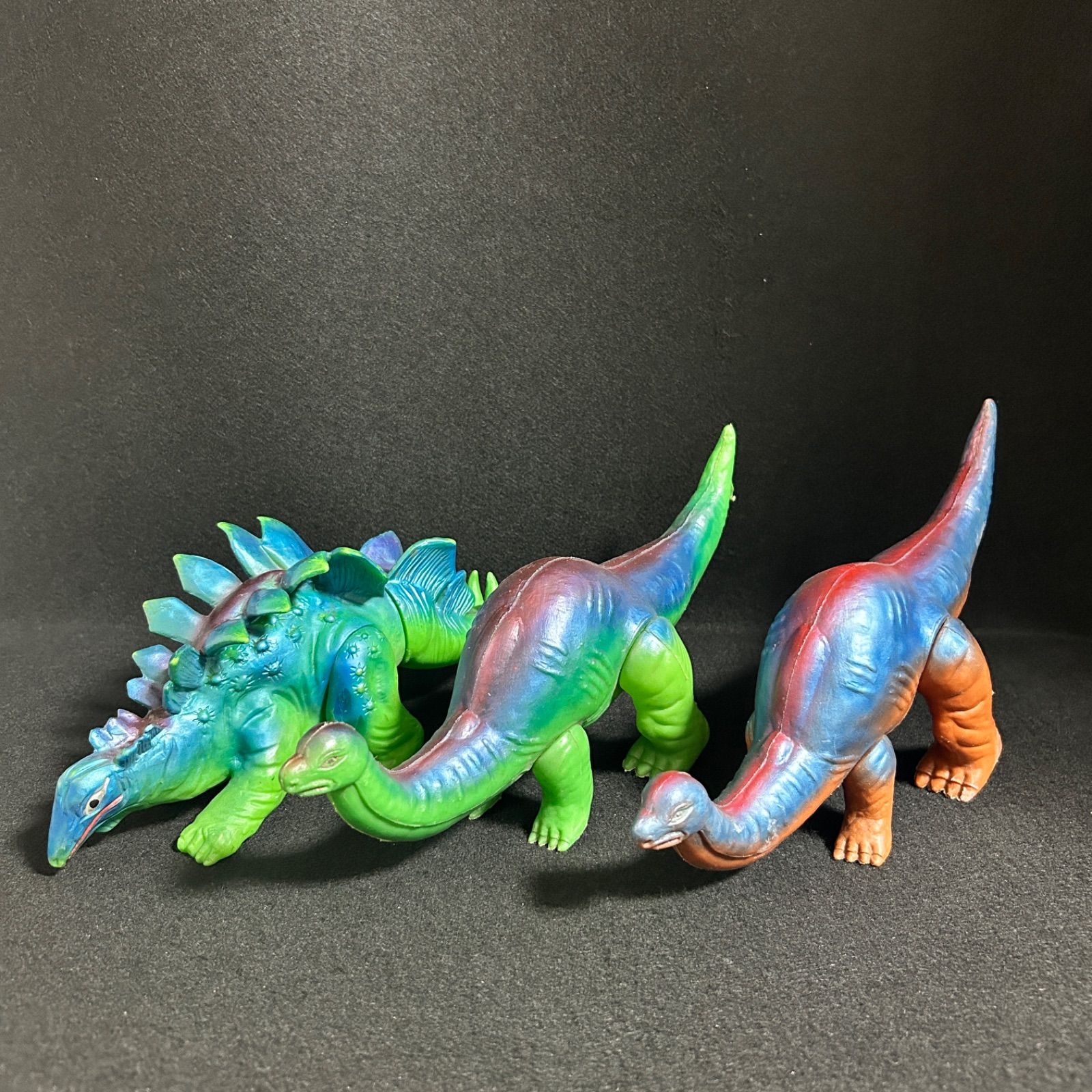 恐竜 ソフビ プロントザウルス ステゴサウルス 当時物