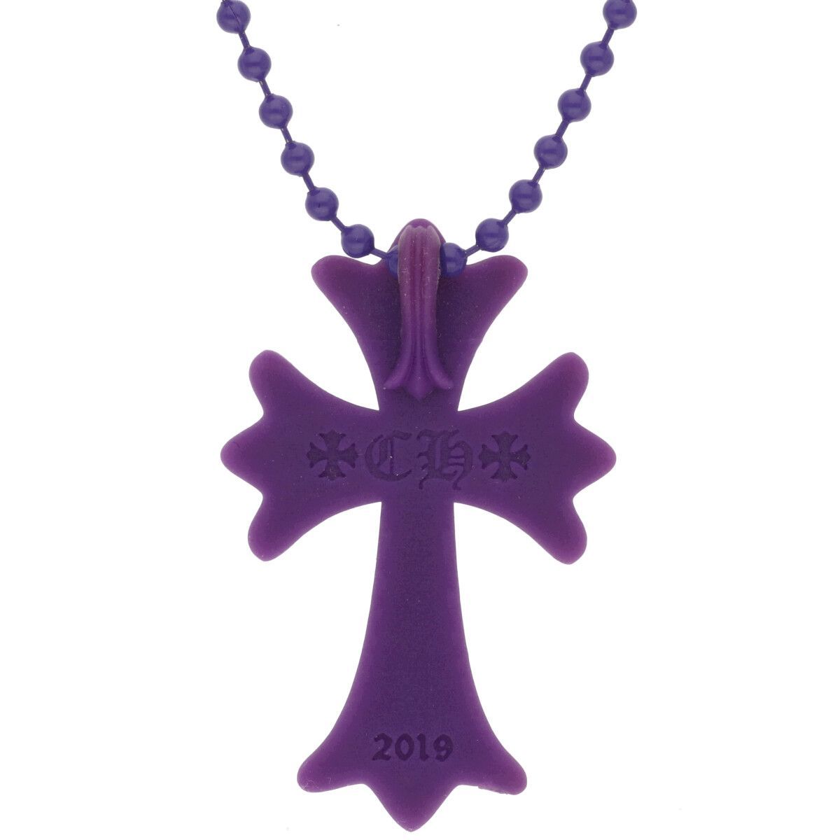 CHROME HEARTS クロムハーツ ラバー スモールCHクロス パープル 紫 ネックレス ペンダント 25006395 RS