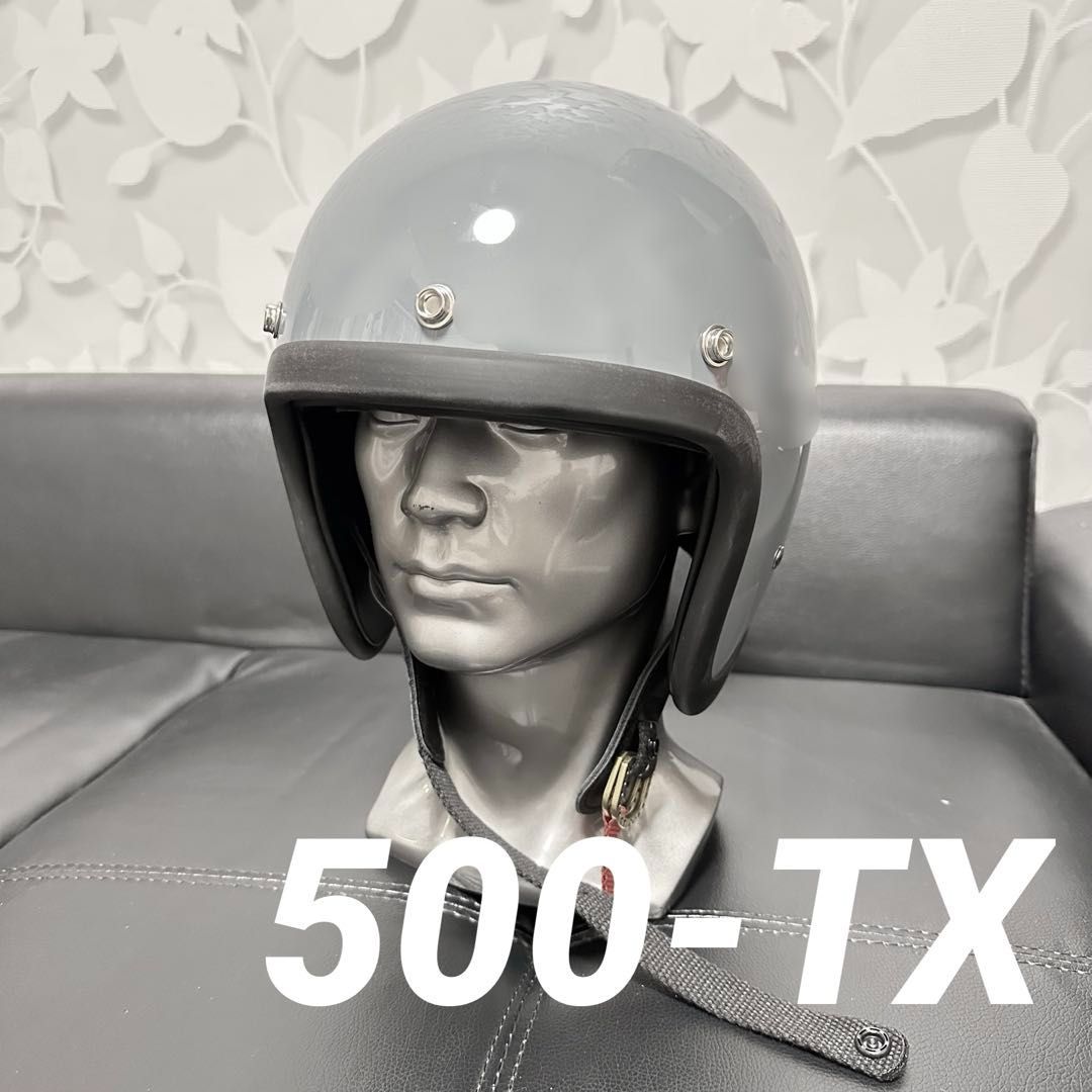 公道使用不可 残り少ない 超スモールシェル レトログレー 500-TX オリジナルジェット ヘルメット レトロ ヴィンテージ ハーレー アメリカン Ocean beetle TT-CO NoBudz ２％e