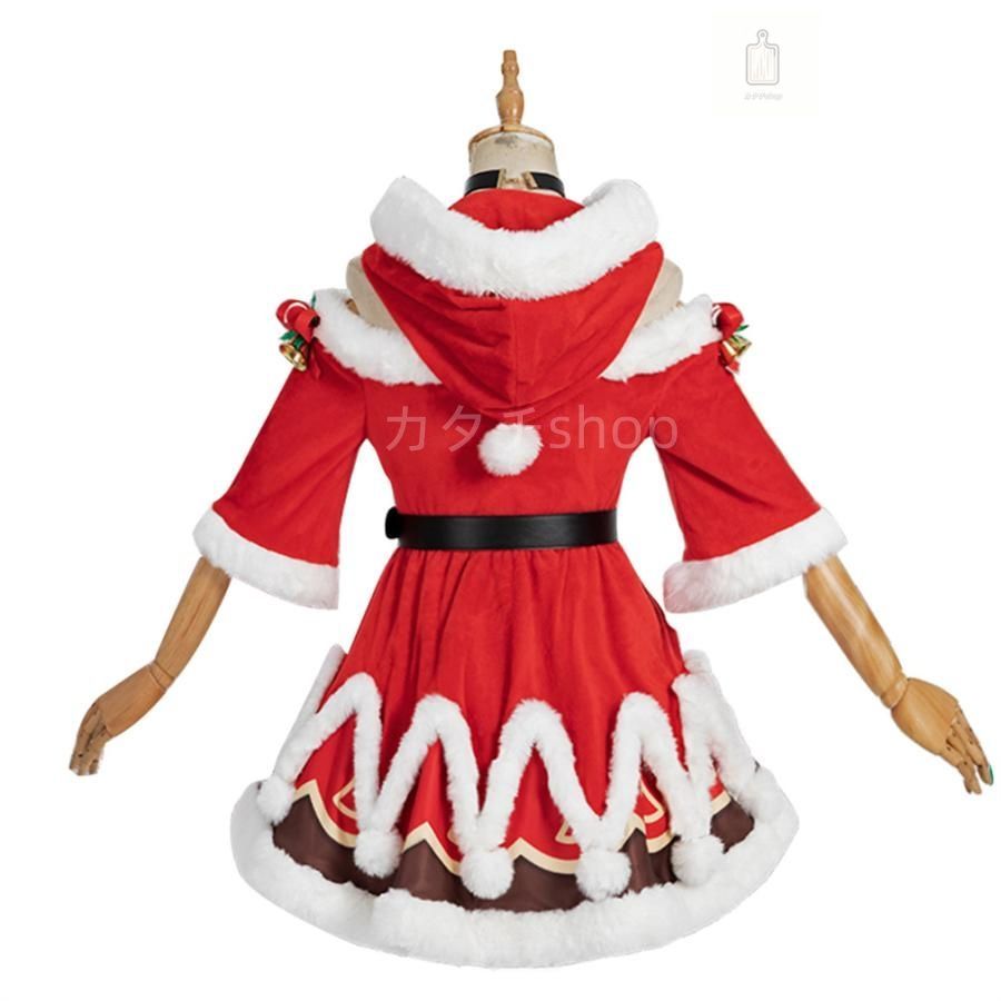 原神 バーバラ サンタドレス クリスマス 風 コスプレ 衣装 演出服 変装 cosplay 仮装 二次会 イベント パーティー