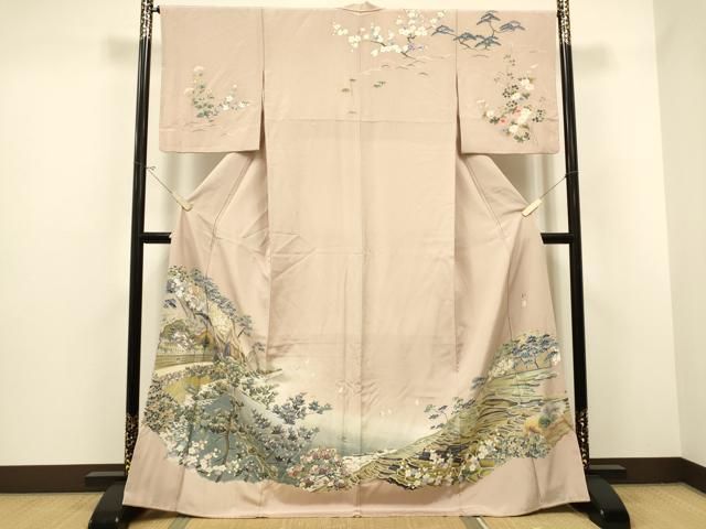 平和屋着物○京加賀友禅 松本健一 訪問着 遠山風景文 暈し