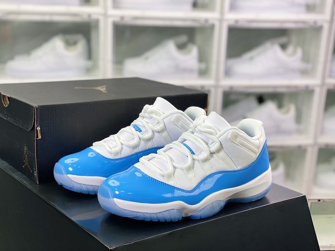 新品 AIR JORDAN 11 RETRO LOW 528895-106 ナイキ エアジョーダン11 レトロ ロー ユニバーシティ ブルー -  メルカリ