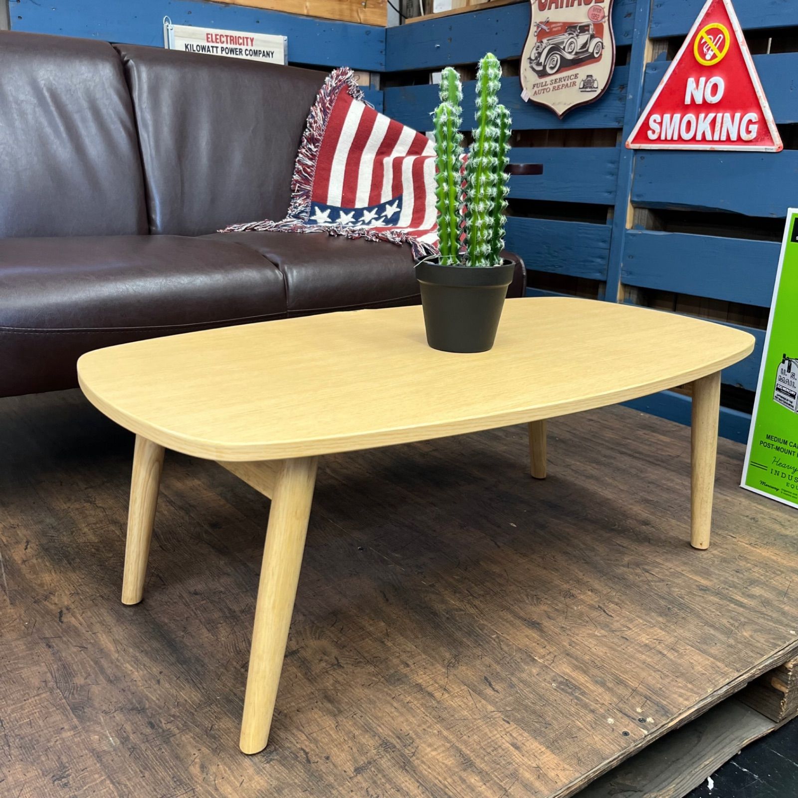 BONNY 折れ脚ローテーブル 105 ホワイトウォッシュ