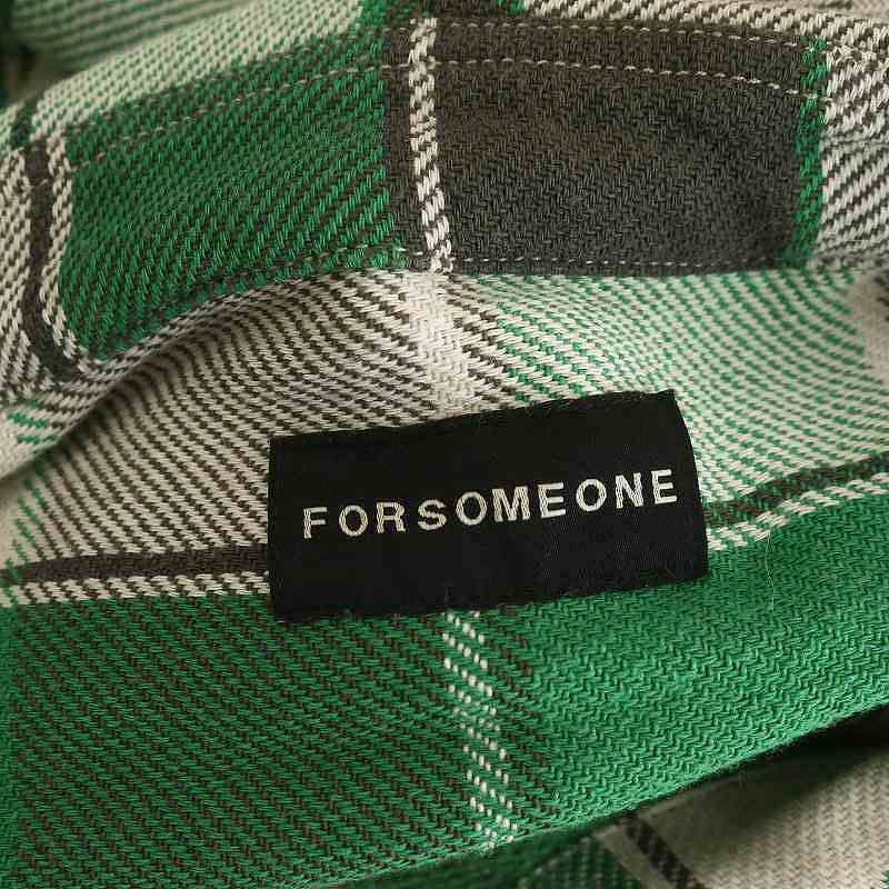 フォーサムワン FORSOMEONE HOODED CHECK SHIRTチェック柄シャツ 