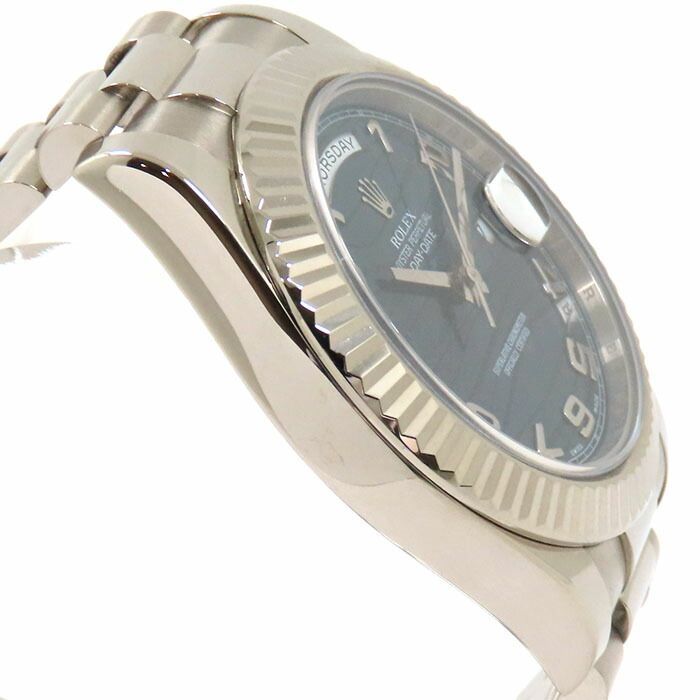 ROLEX ロレックス デイデイト2 218239 M番 ブルー文字盤 K18WG