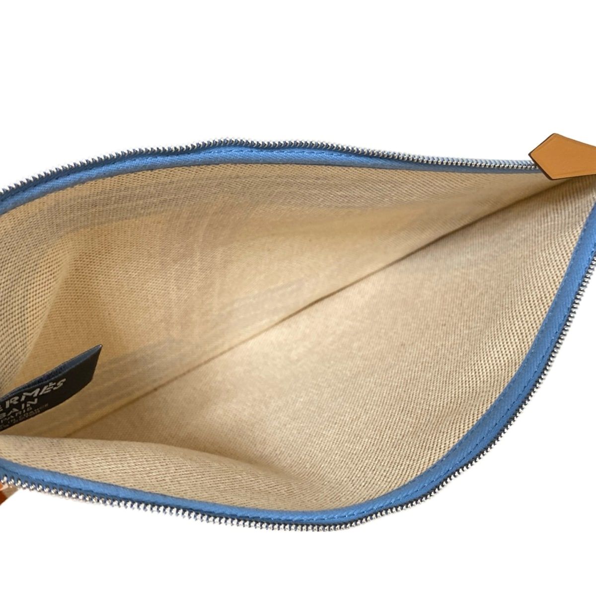 HERMES(エルメス) ポーチ ヨッティングGM マリン×ブリック×アクア  