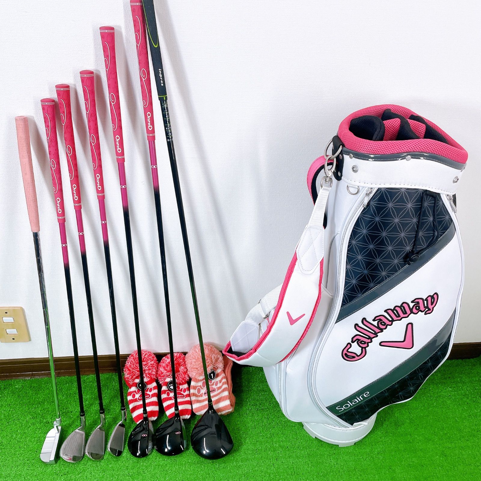 キャロウェイ ソレイル OnreD レディースゴルフクラブセット L 8本 キャロウェイ ソレイル OnreD レディースゴルフクラブセット L 8本 右