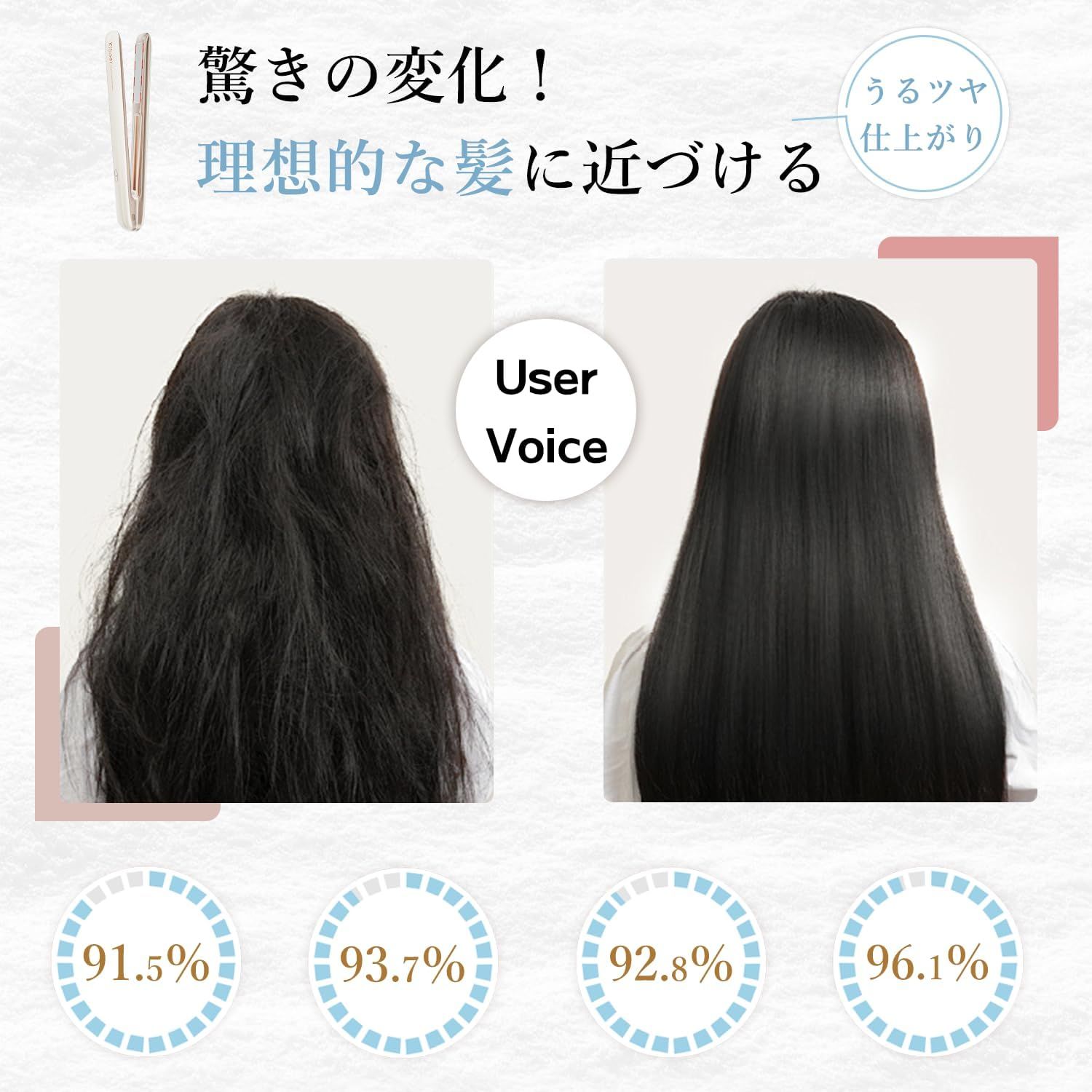 超音波トリートメント ヘアアイロン 髪質改善 超音波アイロン