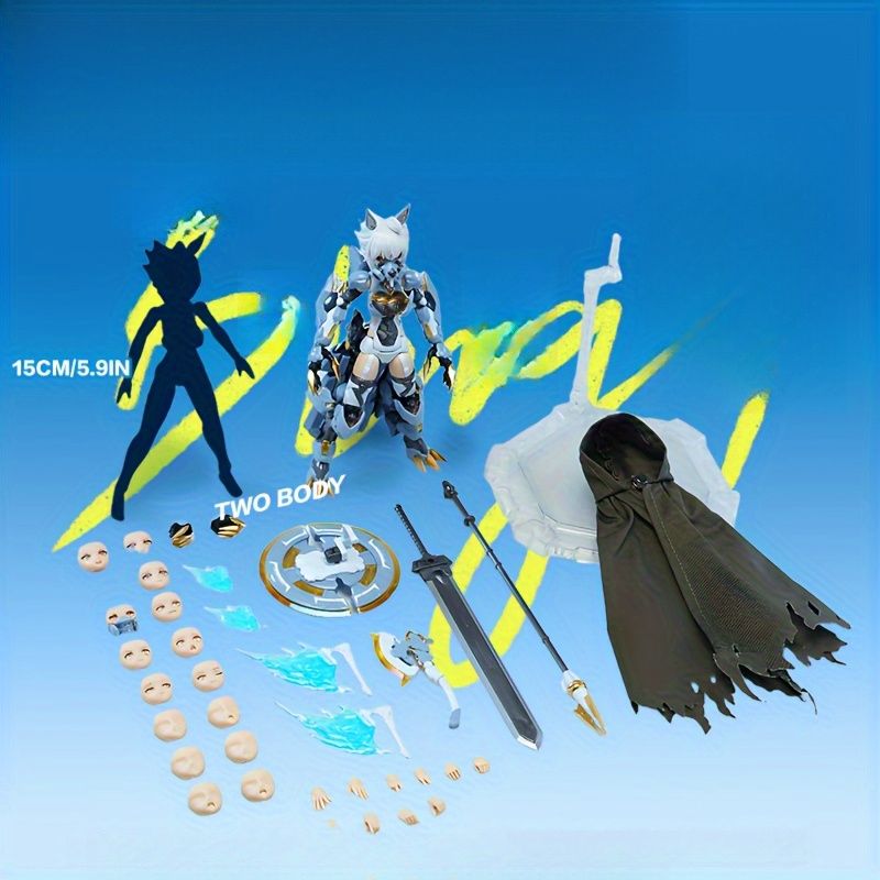 15個の顔アクセサリーと武器のケープ付き