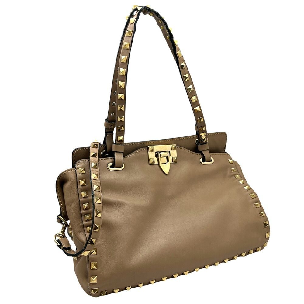 【良品】Valentino/ヴァレンチノ2wayハンドショルダーバッグ Valentino ヴァレンチノ ロックスタッズ 2WAY ハンドバッグ