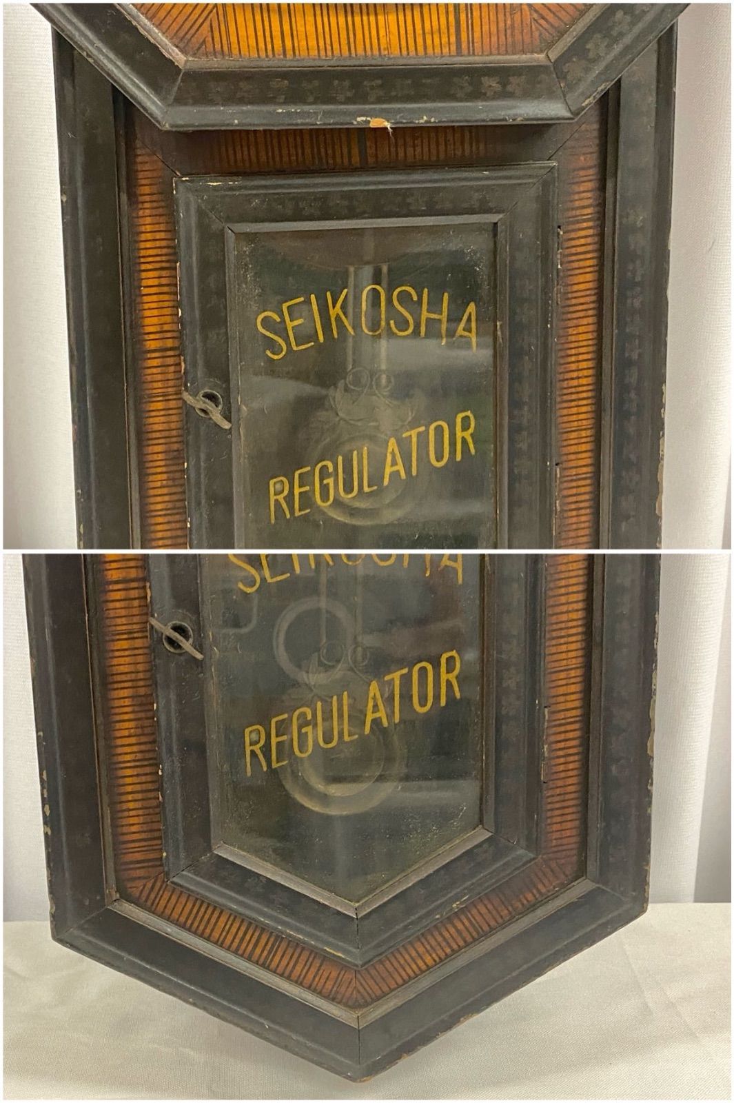 アンティーク     昭和レトロ           動作品     精工舎 アンティーク】明治時代 精工舎 八角時計 柱時計 現状動作品