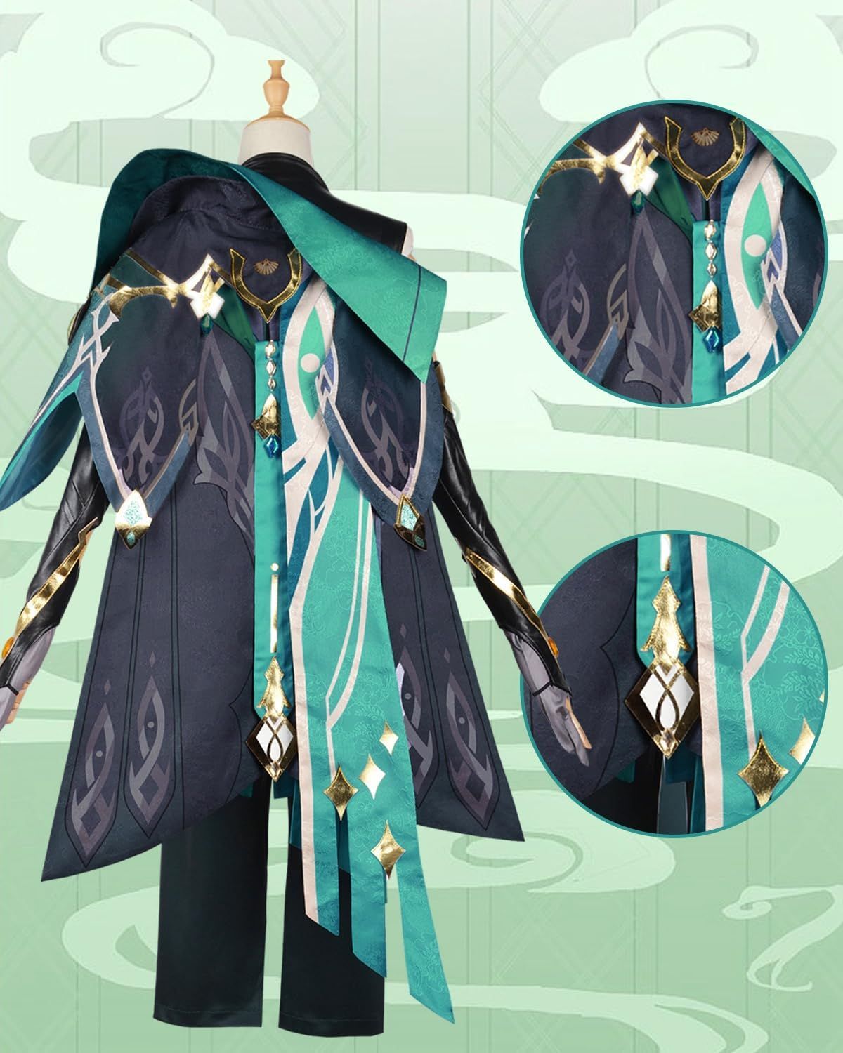 三分妄想 原神 コスプレ アルハイゼン 衣装 ※ウイッグ 靴 武器 追加可 三分