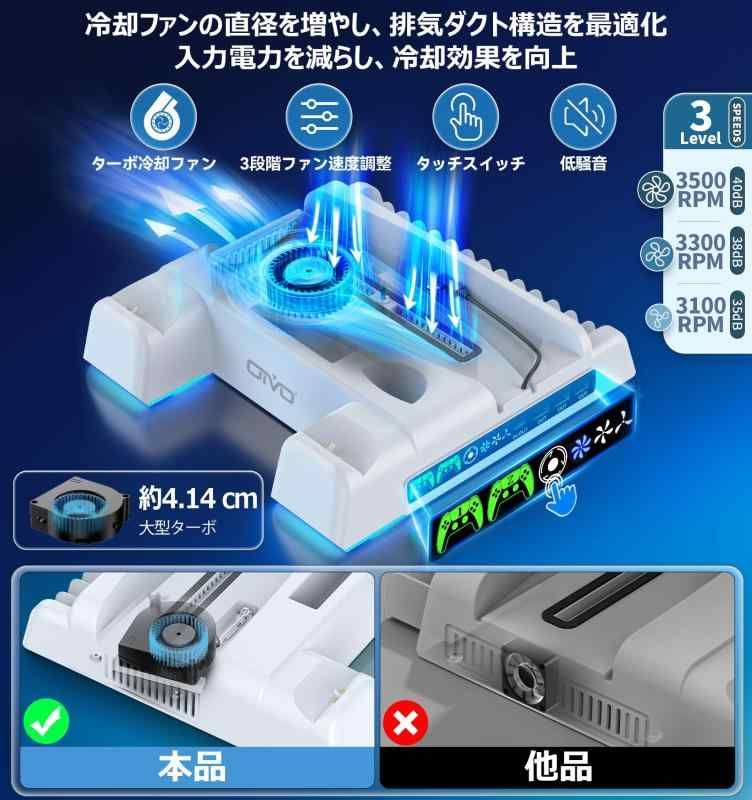 PS5/PS5 Slim対応 PS5 Pro非対応】新型PS5 縦置き 冷却 スタンド