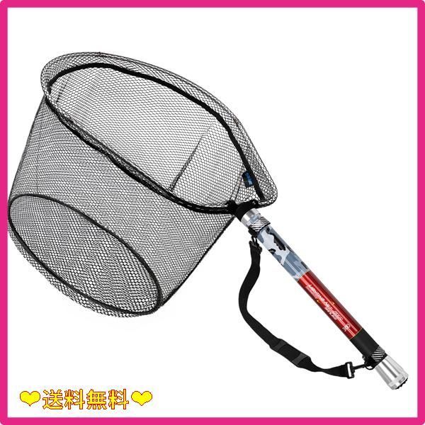 サンライク(SANLIKE) タモ網 たも網 たもあみ 伸縮 5m カーボン製 ランディングネット 玉網 9段階 オーバル型 40cm網の深さ 釣りネ