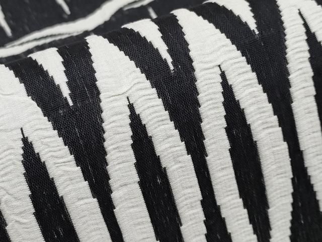 平和屋本店□極上 半幅帯 立涌文様 黒地 逸品 未使用 CYAA2249s5 平和