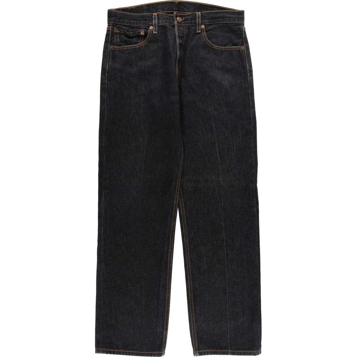 古着 リーバイス Levi s リーバイス501 STRAIGHT FIT COUPE DROIT ブラックデニム ストレートデニムパンツ メンズw32相当|eaa537828