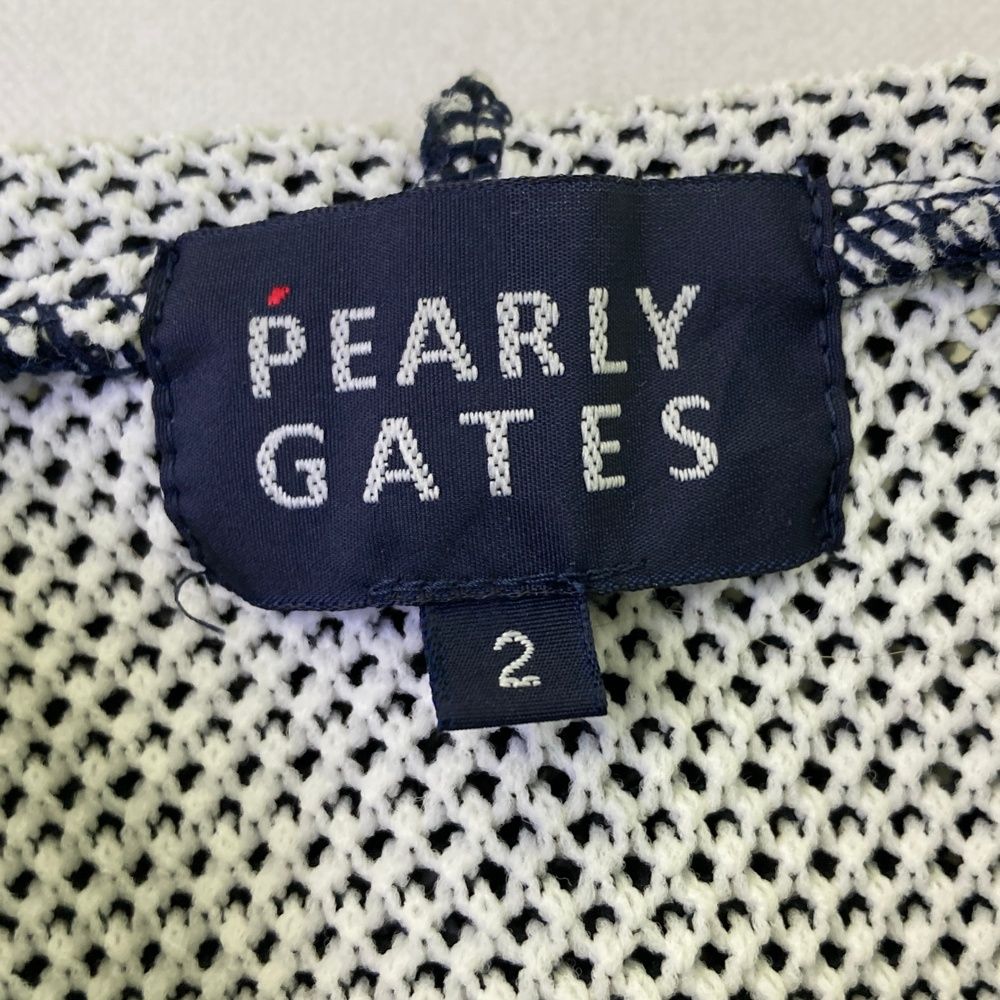 サイズ：2 PEARLY GATES パーリーゲイツ  ニット ジップパーカー  ネイビー系 [240101480798] ゴルフウェア レディース ストスト サイズ：2 PEARLY GATES パーリーゲイツ ニット ジップパーカー