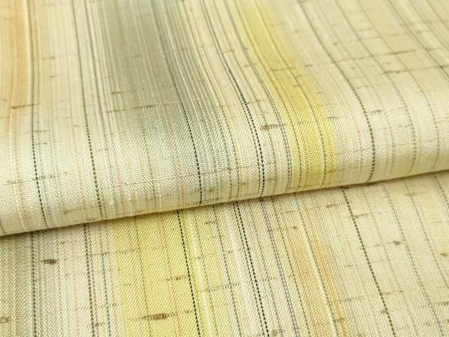 平和屋本店□極上 ぜんまい紬 伝統古染ぼかし 徒然草 証紙付き 逸品