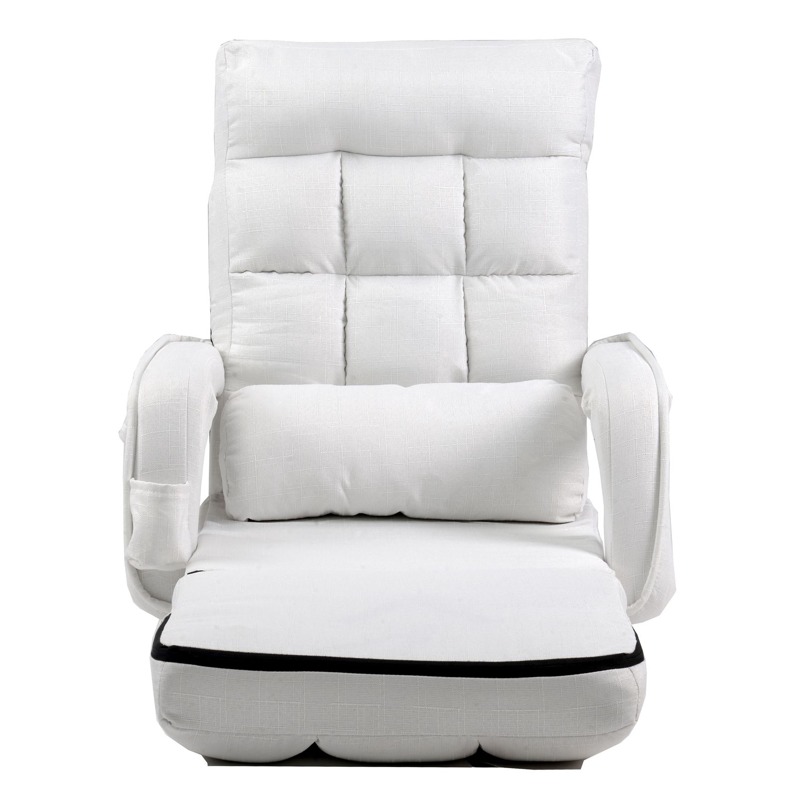 座椅子 リクライニング 14段ギア チェアー いす イス 【ホワイト】 座椅子 リクライニング 14段ギア チェアー いす イス 【ホワイト】