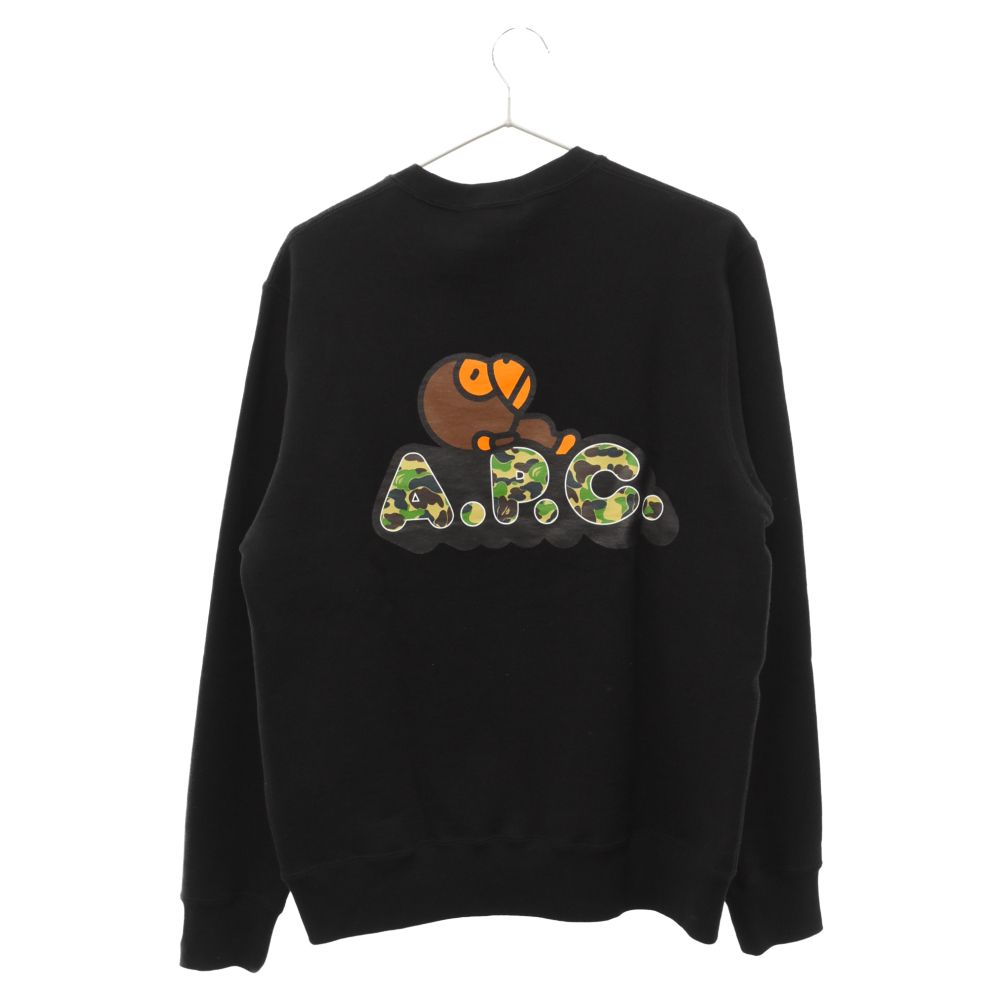 A BATHING APE (アベイシングエイプ) ×A.P.C ロゴプリント クルー