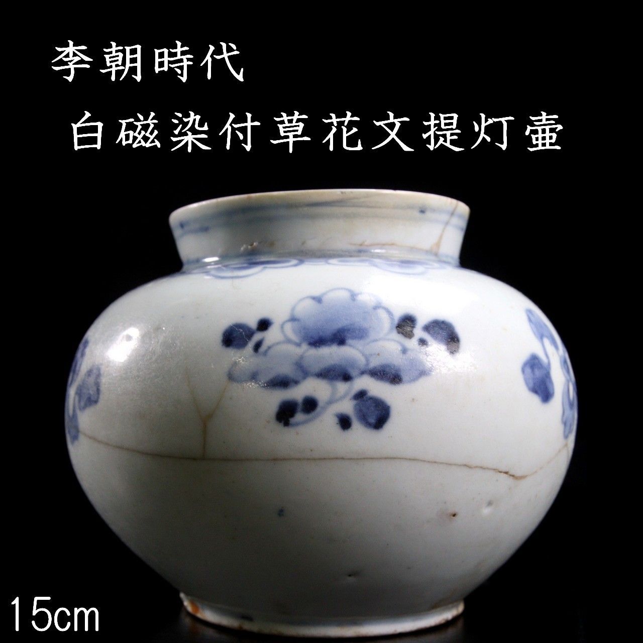 壷 李朝 染付 李朝時代 【送料無料】 染付 壺 李朝 壷