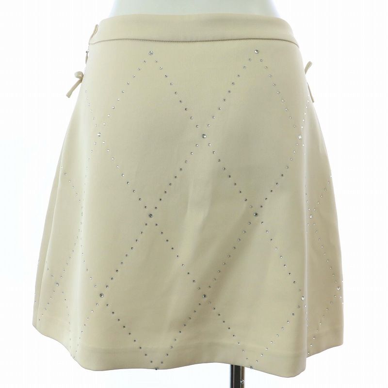 新品　リリーブラウン　ビジューリボンミニスカート LILY BROWN（リリーブラウン）の「【WEB限定カラー】[L.B CANDY