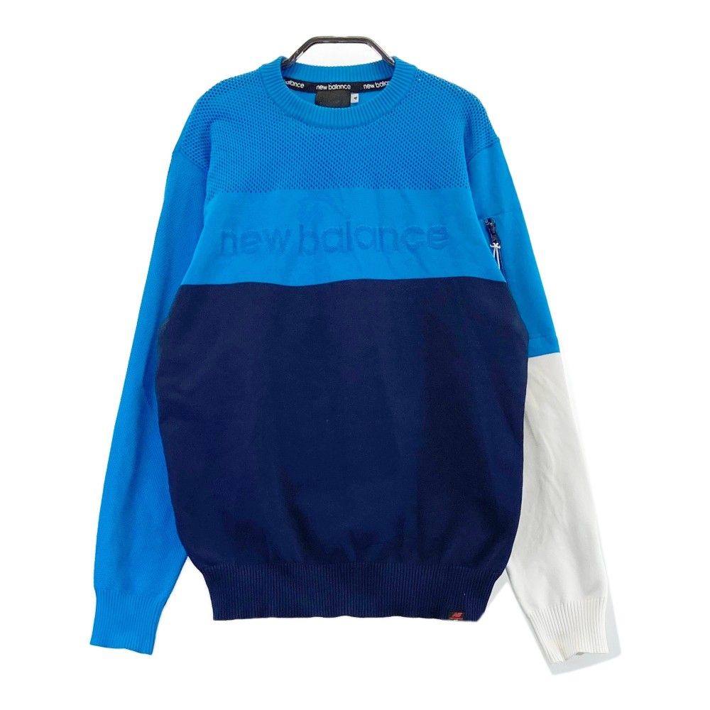 サイズ：4 NEW BALANCE GOLF ニューバランス  ニットセーター  ブルー系 [240101446073] ゴルフウェア メンズ ストスト サイズ：4 NEW BALANCE GOLF ニューバランス ニットセーター