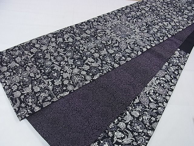 平和屋本店□極上 西陣 まいづる謹製 いわれ帯 六通柄袋帯 花唐草文  