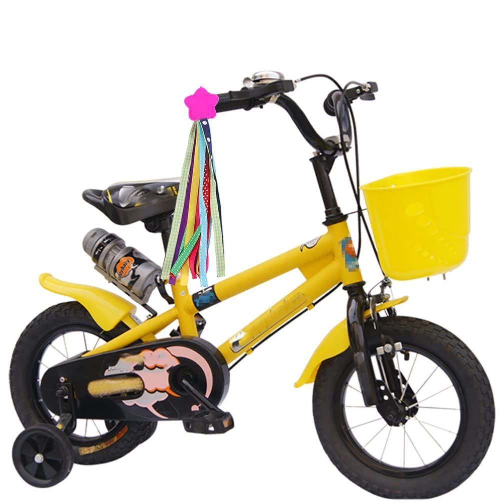 自転車リボンタッセルハンドルバーストリーマ：3対 な自転車グリップリボン装飾的なスクーター自転車タッセル子供ベビーキャリアアクセサリー