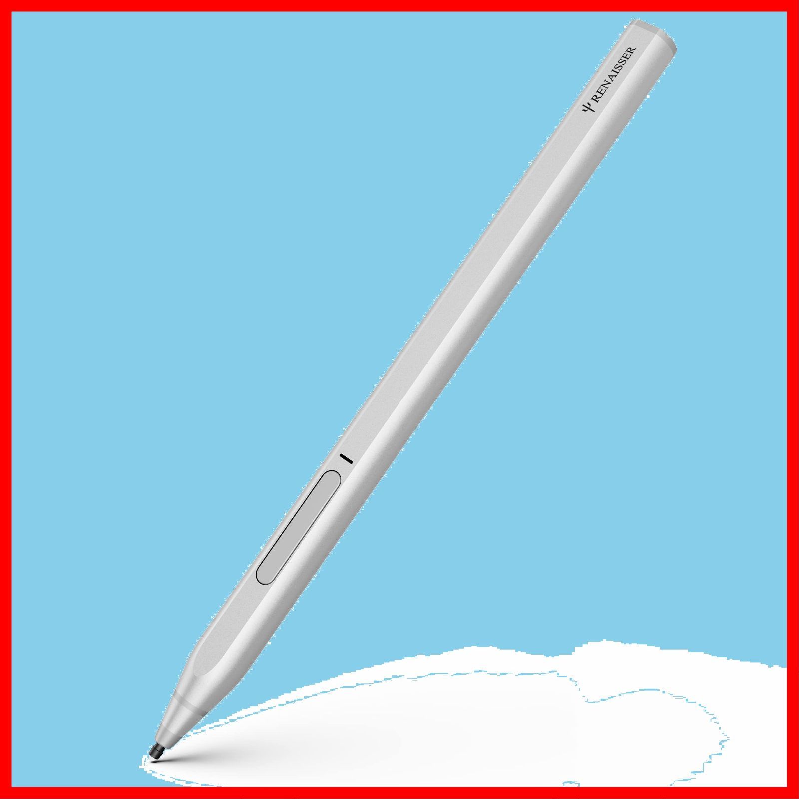 RENAISSER Surface用タッチペン 台湾製 Surfaceと完全に一致 磁気吸着機能 surface penと同じ初のD形デザイン 高速充電 4096圧力感度 ストリームラインのアルミ製本体 Raphael 520