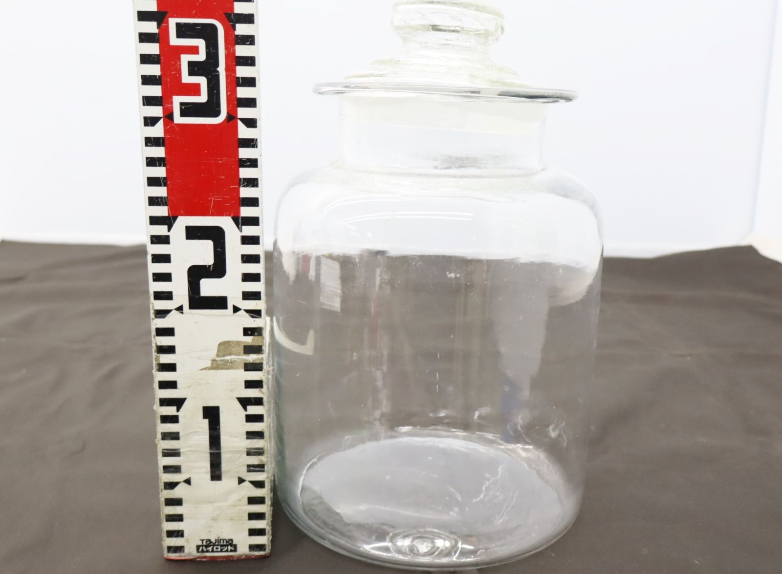 △高さ約32cm 直径約17.5cm 昭和レトロ｜大きなガラス瓶 キャンディ