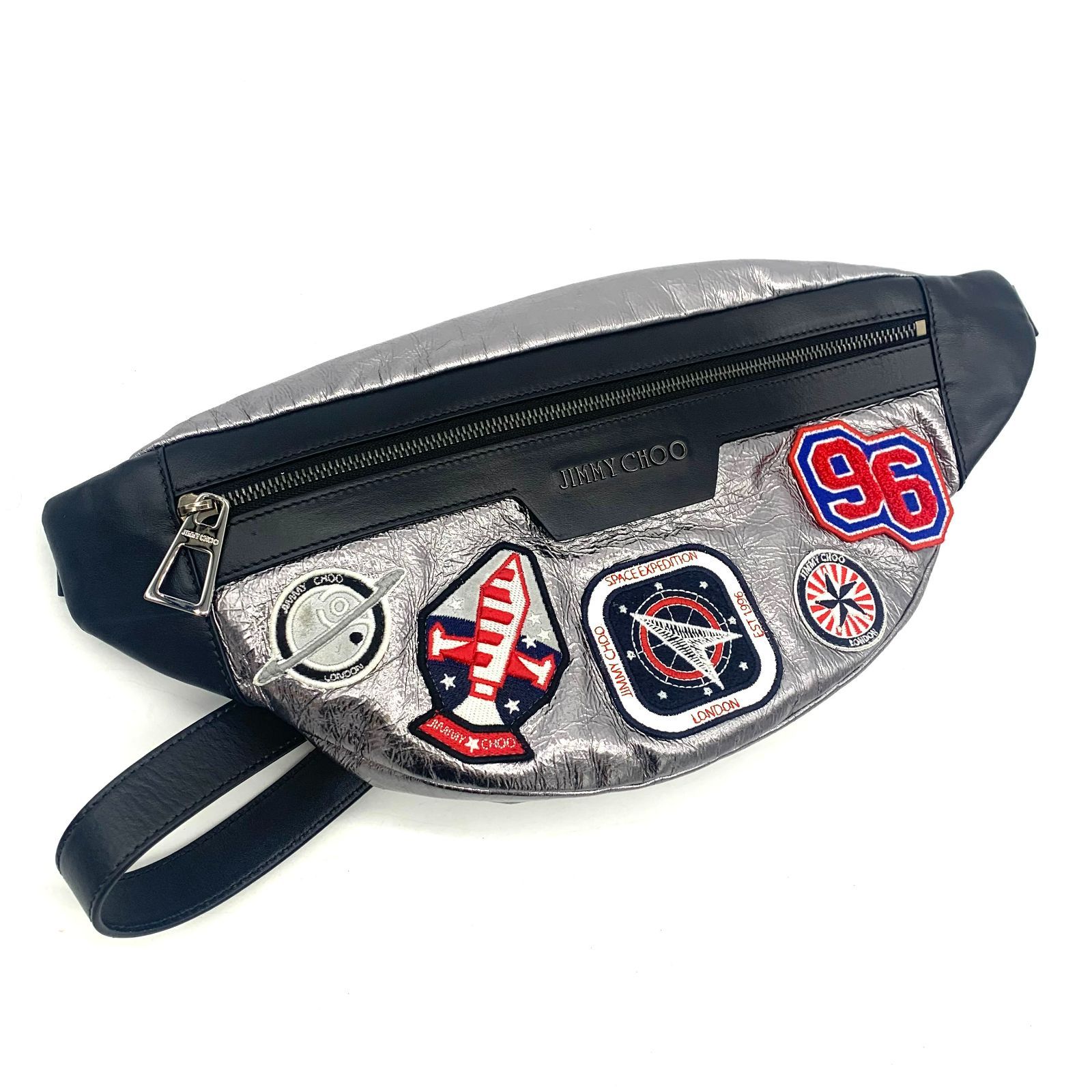 ▽jimmy choo/ジミーチュウ ボディバッグ ポシェット ワッペン  