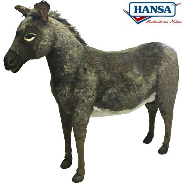 HANSA 3804 ロバ140 全長：140cm DONKEY   BH3804  ぬいぐるみ ハンサ 動物 犬 猫 鳥 うさぎ ペンギン アニマル 置物 人形 フィギュア 大きい 実物大 大型