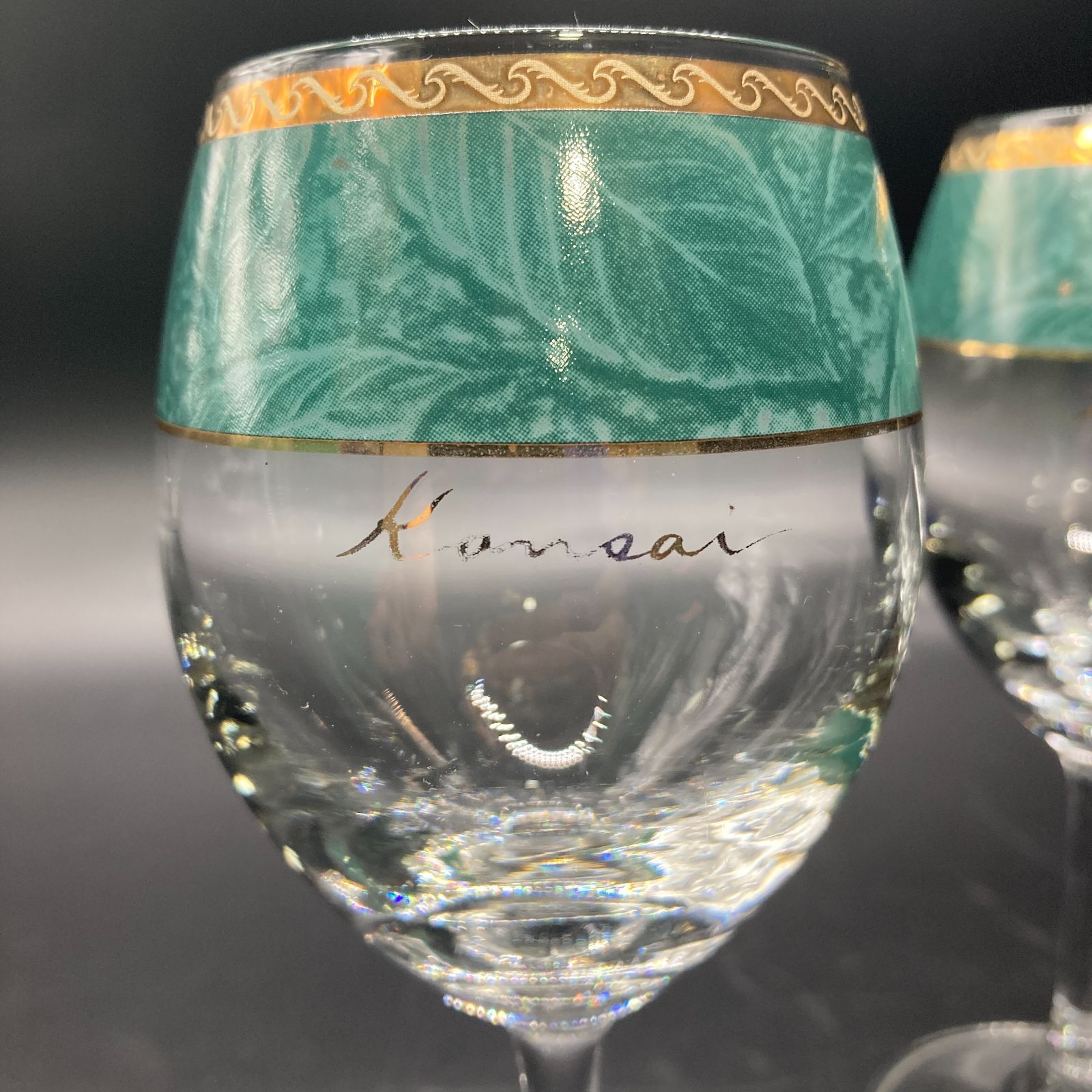 ☆未使用品☆ kansai fine china ペアワイングラス 2個セット 箱