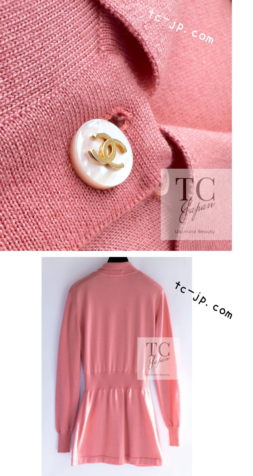 売れ筋商品|||シャネル カーディガン CHANEL ヴィンテージ アプリコット ピンク カシミヤ シルク チュニック 超美品 38 シャネル カーディガン CHANEL ヴィンテージ アプリコット
