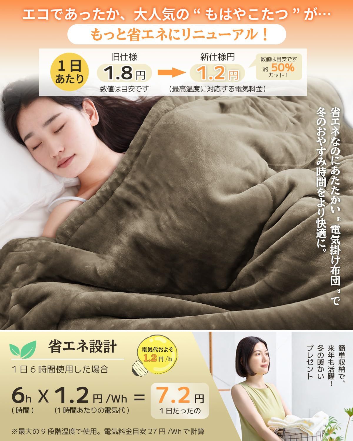 TOPZEE 電気毛布 掛け敷き兼用 暖かさの革命をお届け！電気しき毛布