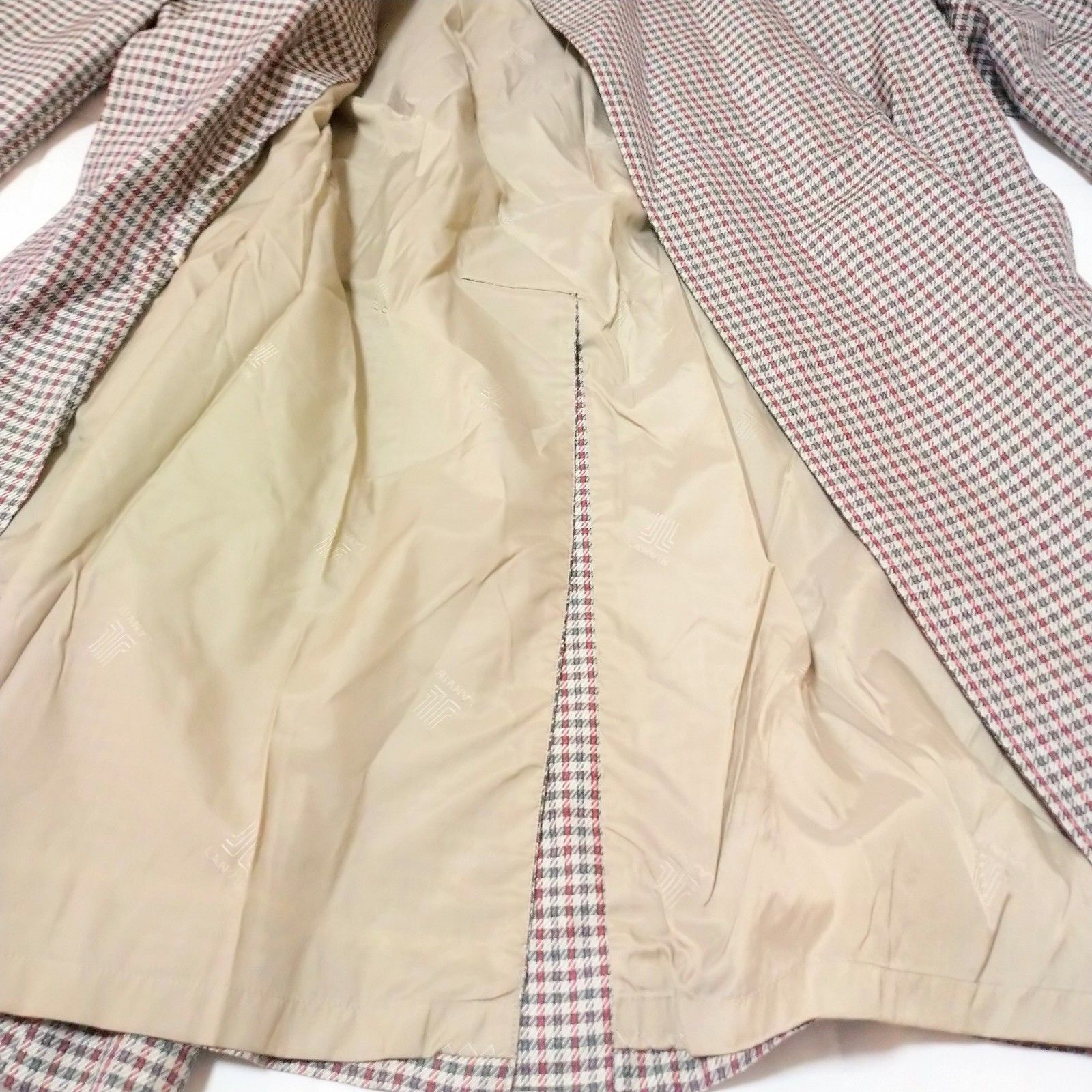 LANVIN】ランバン ステンカラーコート ロングコート チェックコート